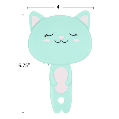 1Pc Cute Animal Character Hairbrush, Comfort & Control (KITTY) | Cushion Hair Brush W/Gentle Bristles, Cushion Base, and Animal Ears