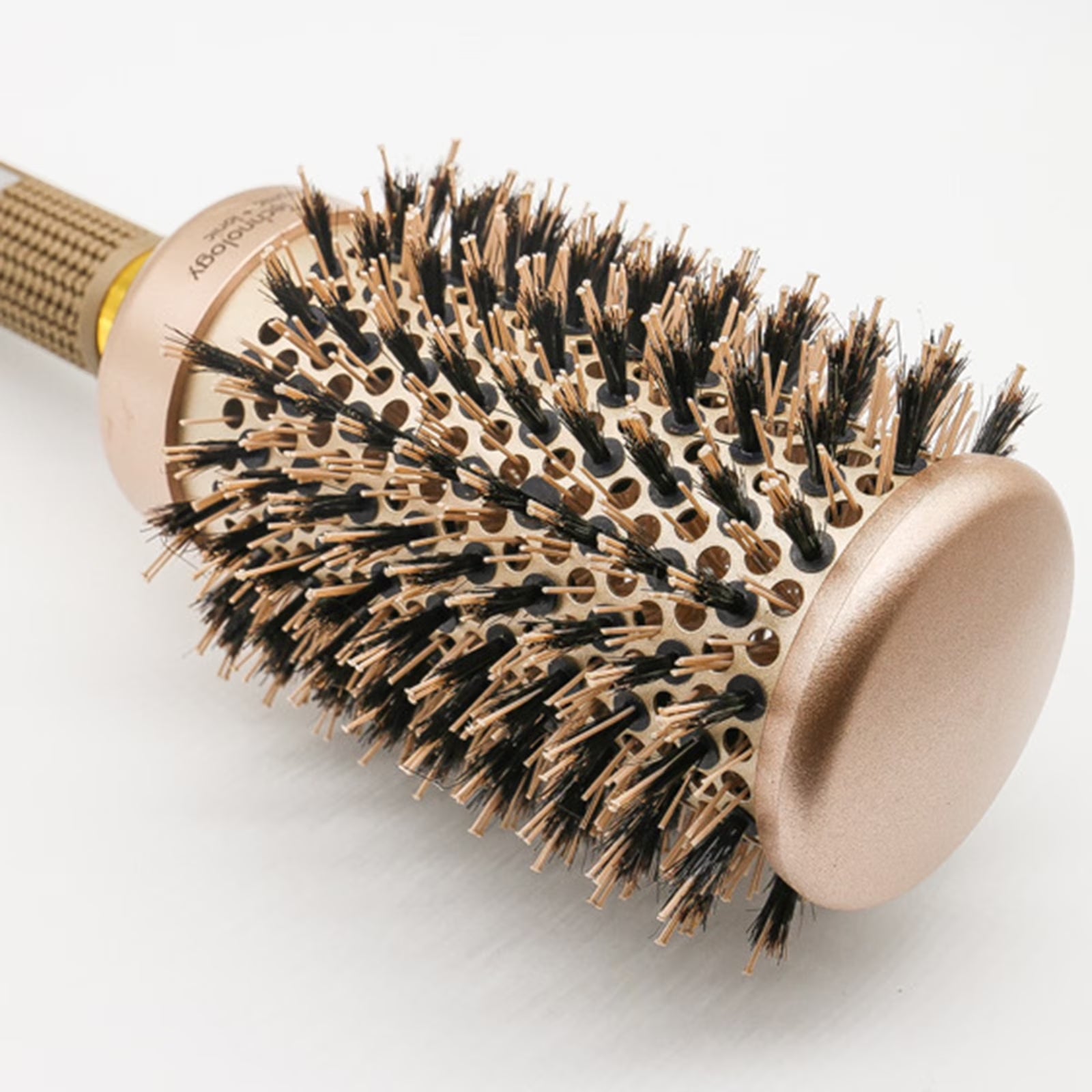 2 Inch round Hair Brush for Blow Drying, Boar Bristles Nano Thermal Ceramic & Ionic Tech & Anti-Static, for Curling, Straightening, Add Volume & Shine