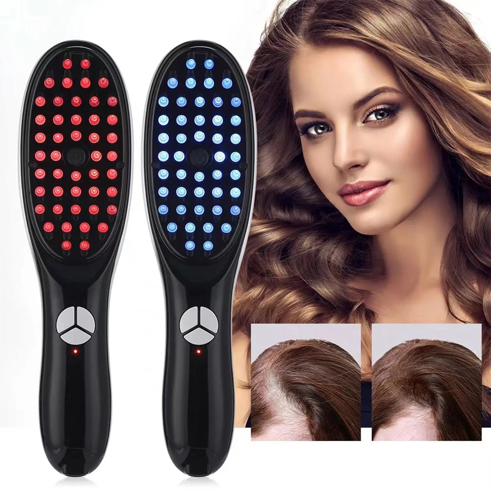 Electric Massage Hair Brush for Hair Growth 3 in 1 anti Hair Loss Scalp Massager with Steam and Oil Diffuser 3 Speed Settings
