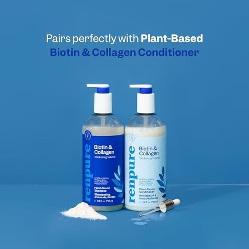 Renpure Biotin & Collagen Thickening Shampoo 24Oz Hair Volume & Strength