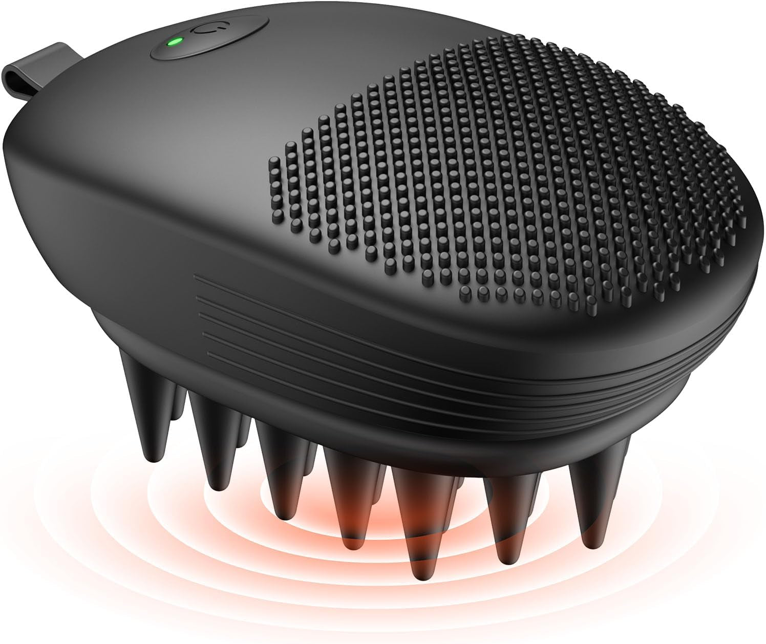 Sonic Vibrating Scalp Massager Shampoo Brush – Electric Silicone Hair Scrubber for Deep Scalp Cleansing, Dandruff Removal, Rich Foam & Relaxing Massage, Wet & Dry Use, USB-C Charging