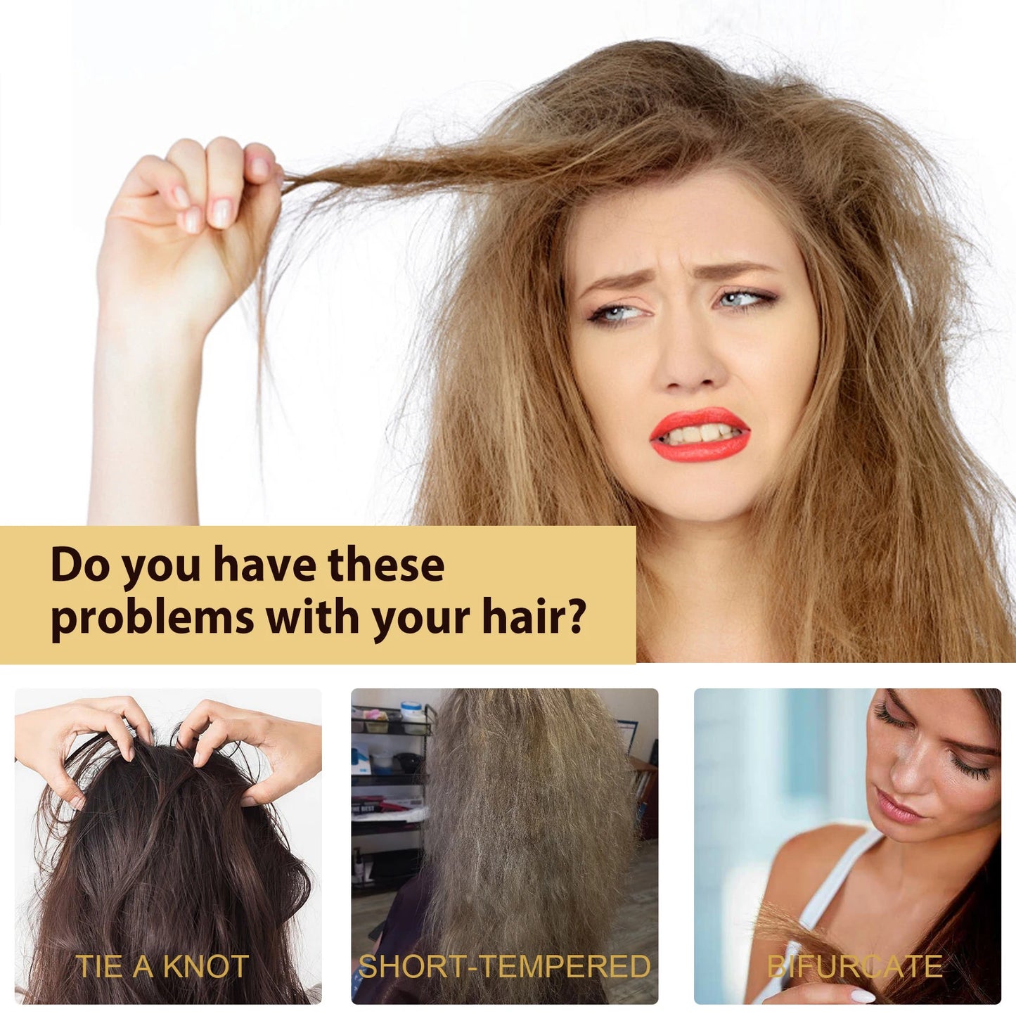 Collagen Hair Mask Reduce Dryness Nourishing Repair Damaged Hair Restore Hair Shine Anti-Frizzing Smooth Hair Care Mask