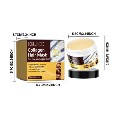 Collagen Hair Mask Reduce Dryness Nourishing Repair Damaged Hair Restore Hair Shine Anti-Frizzing Smooth Hair Care Mask