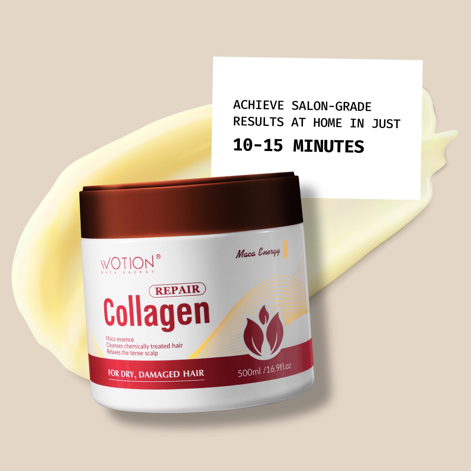 Revitalize Your Hair with Karsell Collagen Hair Treatment - Deep Repair Conditioning Mask with Argan Oil for All Hair Types - 16.90 Oz (500ml)