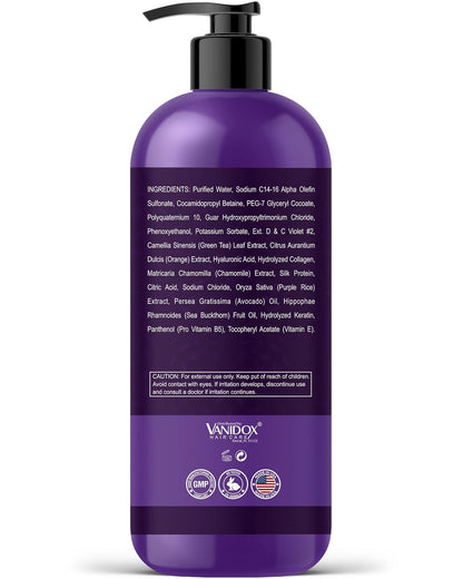 Brass Toning Purple Shampoo for Grey and Silver Hair, Infused with Purple Pigment, Sulfate Free Shampoo for Gray and Silver Hair (16 Fl Oz)