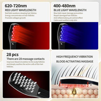 Scalp Massager, Electric Scalp Massage Brush, Hair Massage Brush, Electrichead Scratcher, Masssage Comb with Soft Rubber.
