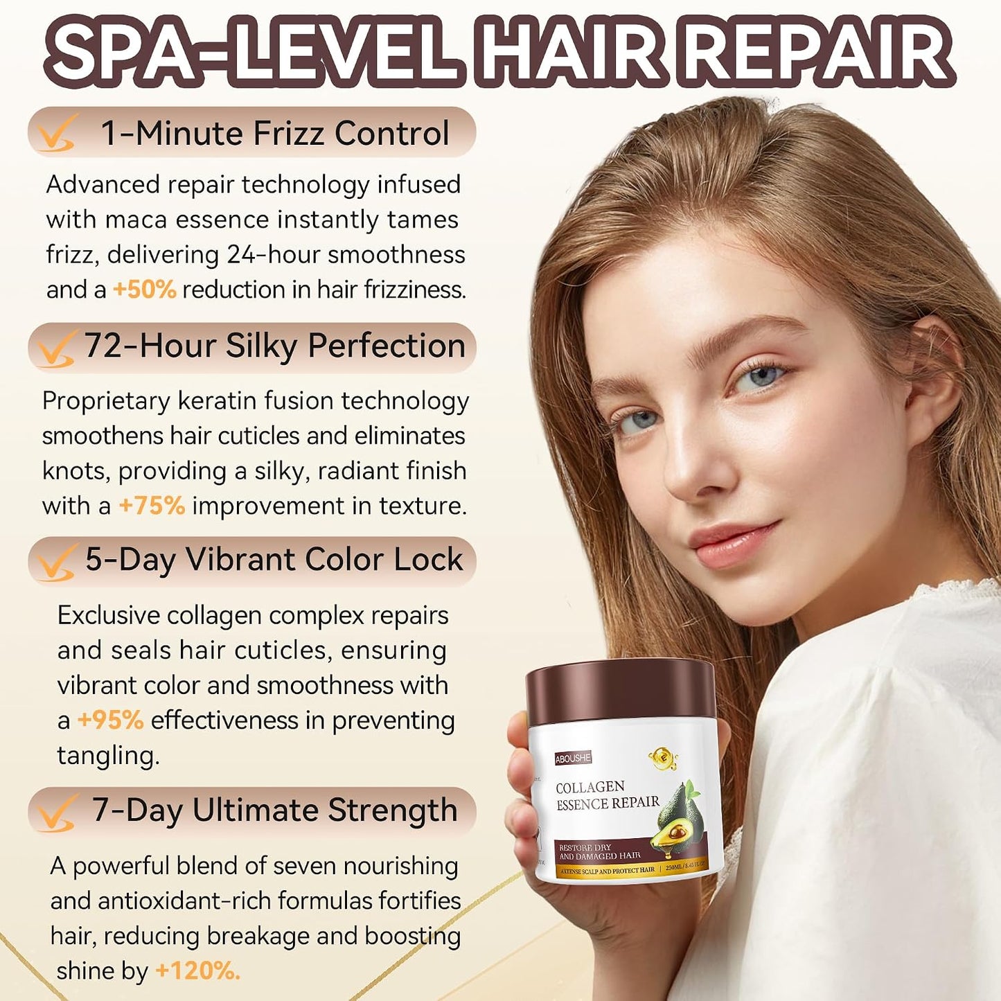 Revitalize Your Hair with Our Collagen Hair Mask - Deep Conditioning Treatment for All Hair Types, Infused with Argan Oil and Keratin, 8.45 Oz