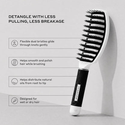 Zenagen Zen Brush | Detangles, Reduces Hair Breakage