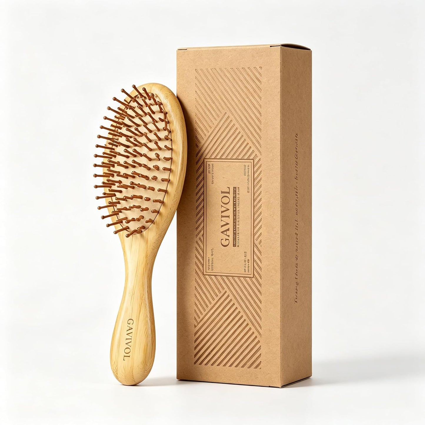 Bamboo Hair Brush for Hair Growth Natural Bamboo Bristle Brush Detangling Wooden for Scalp Massaging Paddle Hair Brushes for Women Men Curly & Beard Styling Hairbrush & Slick Back Hair Brush