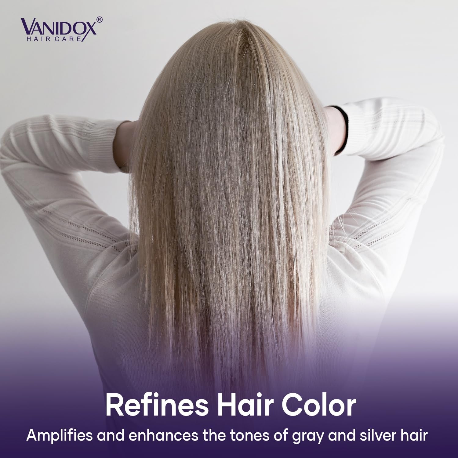 Brass Toning Purple Shampoo for Grey and Silver Hair, Infused with Purple Pigment, Sulfate Free Shampoo for Gray and Silver Hair (16 Fl Oz)