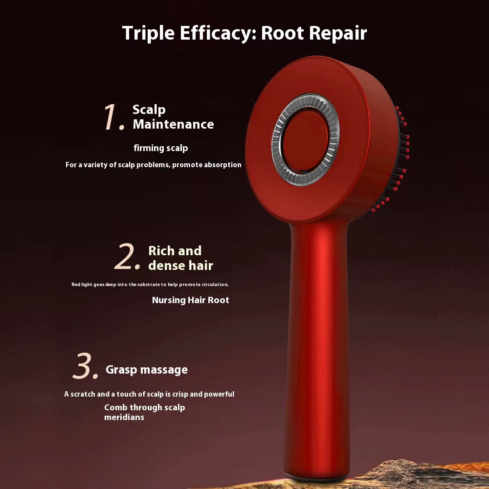 Electric Vibration Massage Comb Hair Care Brush Scalp Oil Applicator 630Nm Red Light Therapy Hair Follicle Growth Comb anti Loss