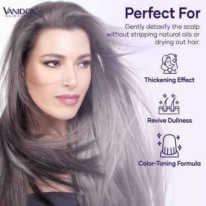 Brass Toning Purple Shampoo for Grey and Silver Hair, Infused with Purple Pigment, Sulfate Free Shampoo for Gray and Silver Hair (16 Fl Oz)