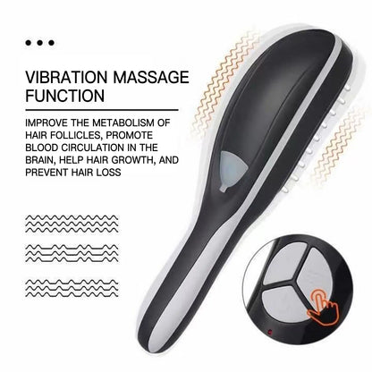 Electric Massage Hair Brush for Hair Growth 3 in 1 anti Hair Loss Scalp Massager with Steam and Oil Diffuser 3 Speed Settings