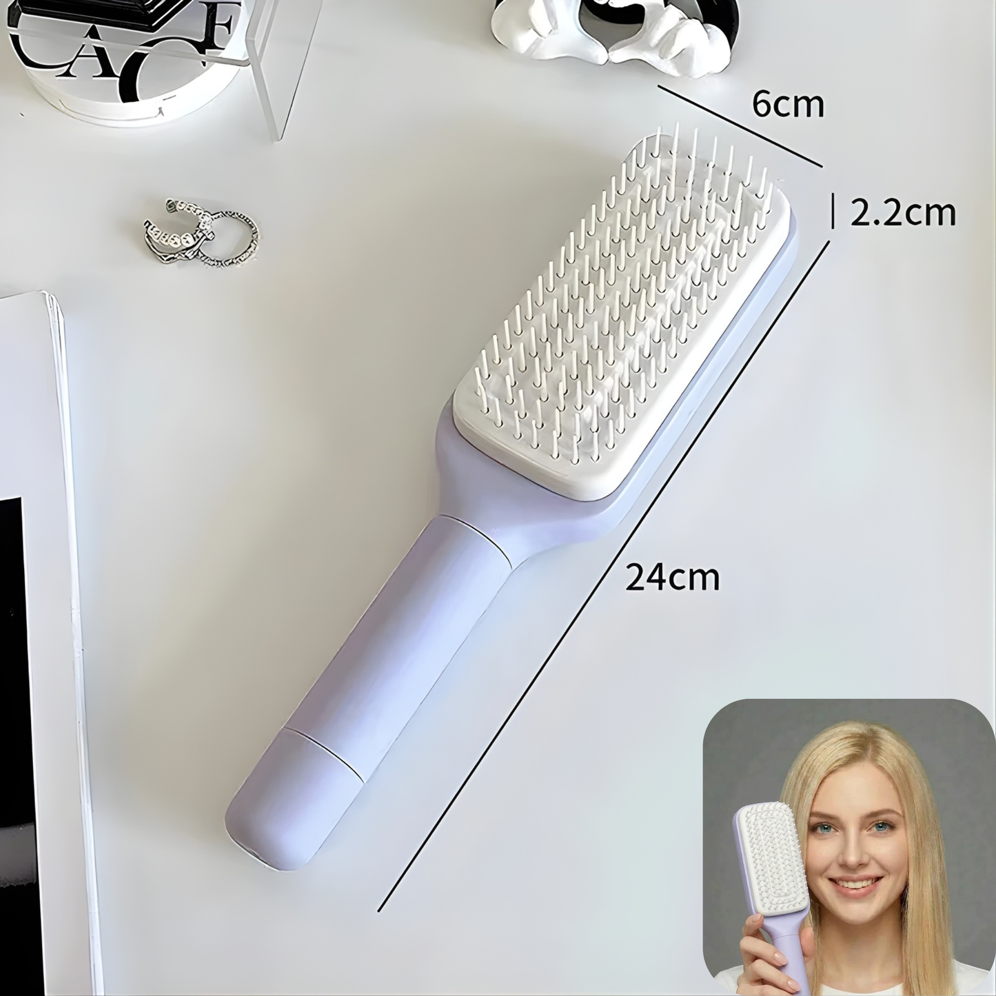 Self Cleaning Hairbrush