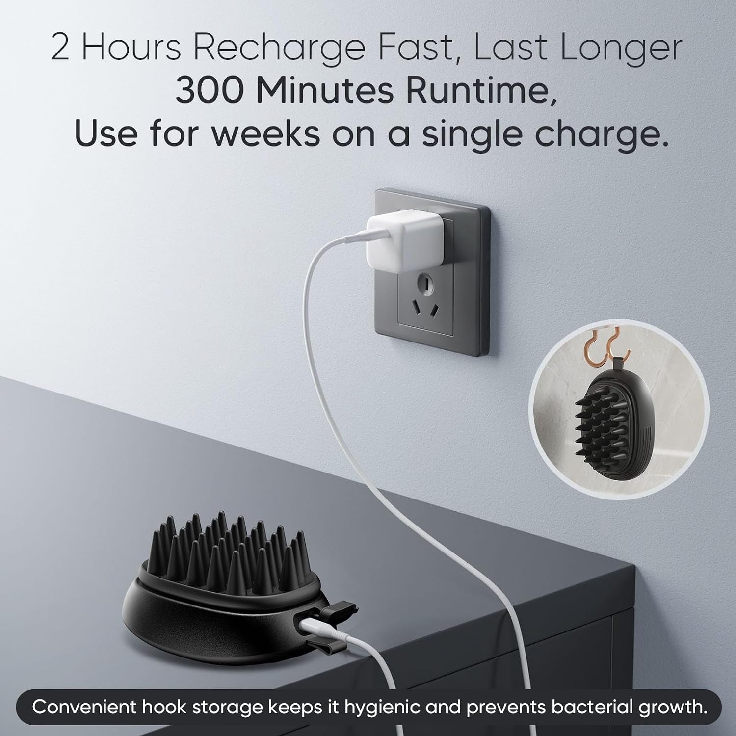 Sonic Vibrating Scalp Massager Shampoo Brush – Electric Silicone Hair Scrubber for Deep Scalp Cleansing, Dandruff Removal, Rich Foam & Relaxing Massage, Wet & Dry Use, USB-C Charging