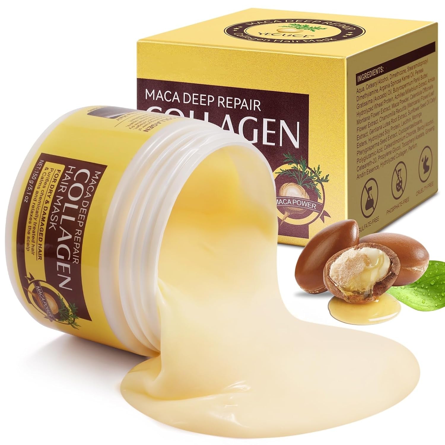 Revitalize Your Hair with Our Deep Repair Collagen Hair Mask - Ultimate Hydration & Nourishment for Dry, Damaged Strands - 150ml