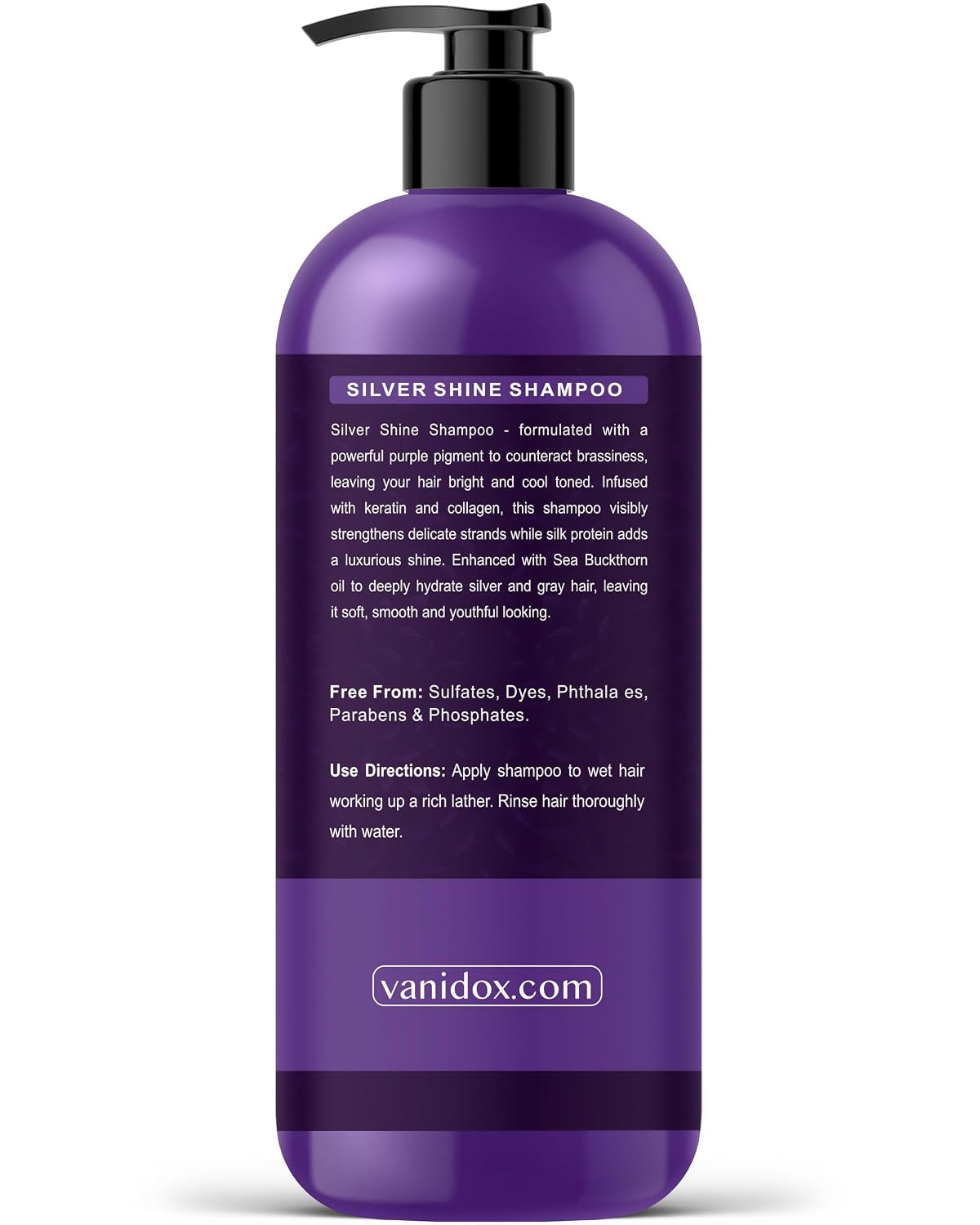 Brass Toning Purple Shampoo for Grey and Silver Hair, Infused with Purple Pigment, Sulfate Free Shampoo for Gray and Silver Hair (16 Fl Oz)