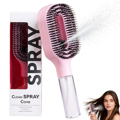 2In1 Sprayer Comb Detangling Scalp Massage Hairbrush with Spray Bottle Essential Oil Water Mist Spray Brush Anti-Static Summer