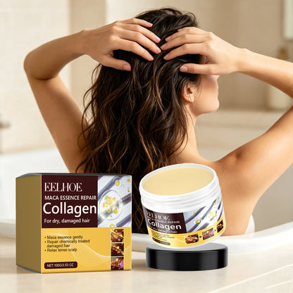 Collagen Hair Mask Reduce Dryness Nourishing Repair Damaged Hair Restore Hair Shine Anti-Frizzing Smooth Hair Care Mask